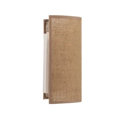 Wandlamp Euluna jute, bruin, textiel, 24 cm hoog, E27