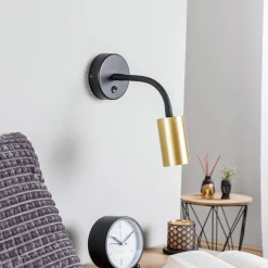 Wandlamp Eye Flex S, messing