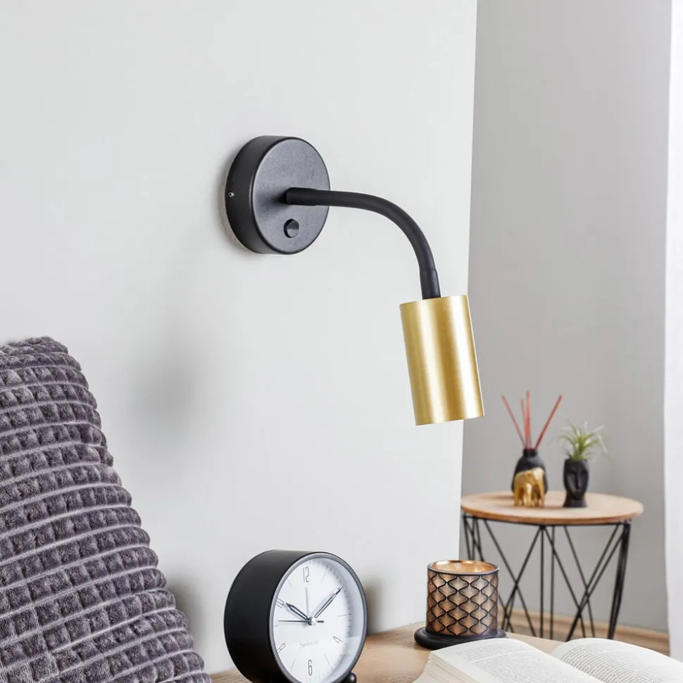 Wandlamp Eye Flex S, messing