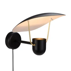 Wandlamp Fabiola met schakelaar, zwart