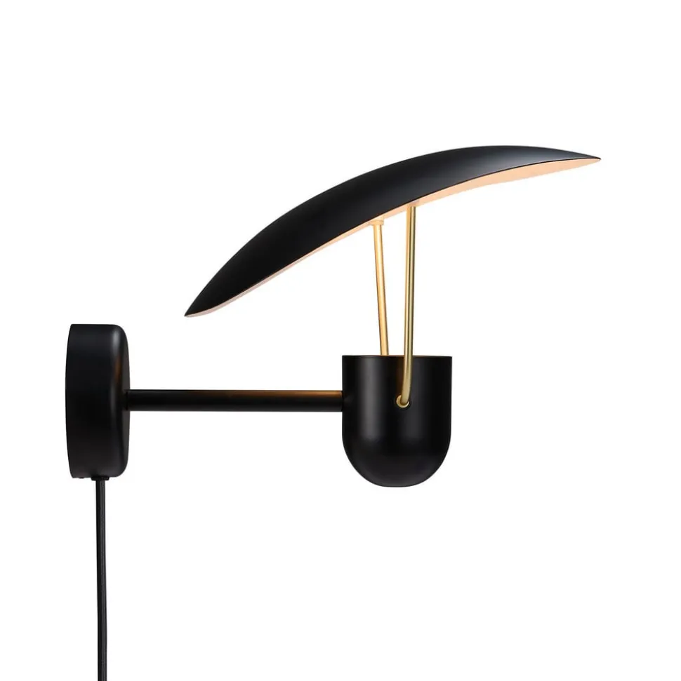 Wandlamp Fabiola met schakelaar, zwart