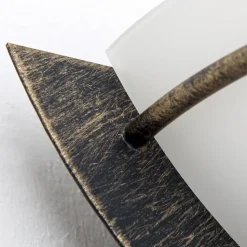 Wandlamp Fleur, goud antiek