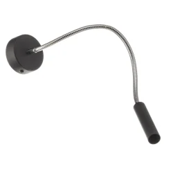 Wandlamp Flexa met flexibele arm, zwart