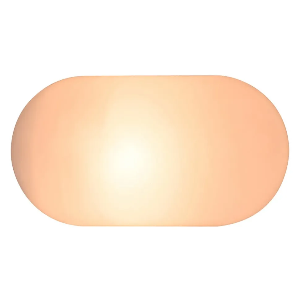 Wandlamp Foam in ovale vorm met IP44, wit