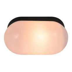 Wandlamp Foam in ovale vorm met IP44, zwart