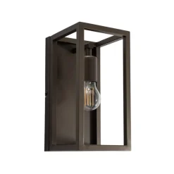 Wandlamp Frame, titanium-goudkleurig, hoogte 30 cm, staal