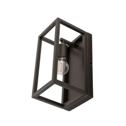 Wandlamp Frame, titanium-goudkleurig, hoogte 30 cm, staal