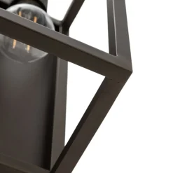 Wandlamp Frame, titanium-goudkleurig, hoogte 30 cm, staal