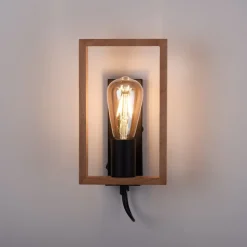 Wandlamp Frame van hout