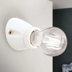 Wandlamp Frost keramiek, wit