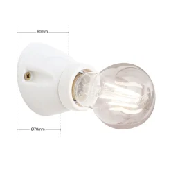 Wandlamp Frost keramiek, wit