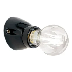 Wandlamp Frost van keramiek, zwart