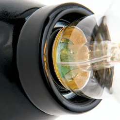 Wandlamp Frost van keramiek, zwart