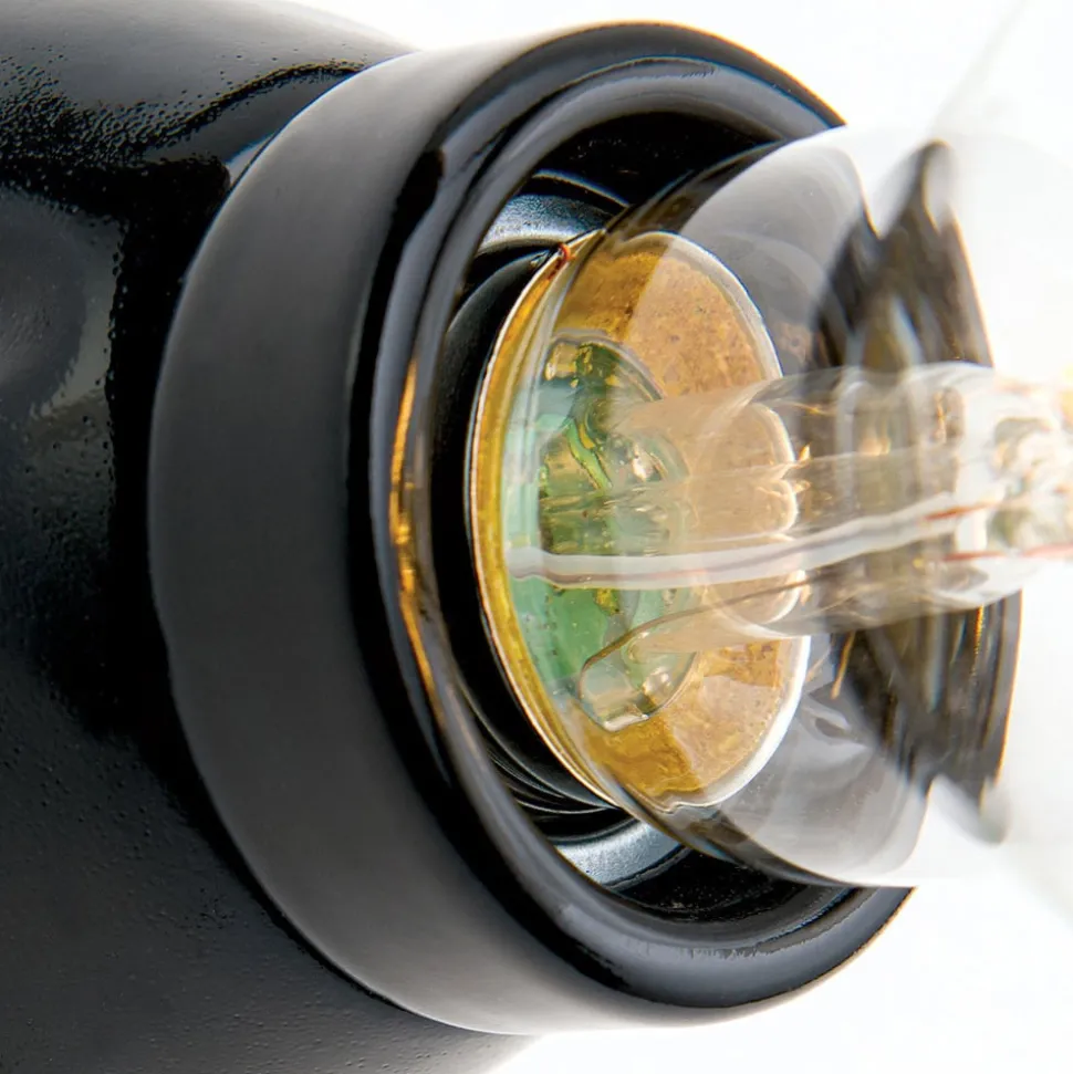 Wandlamp Frost van keramiek, zwart