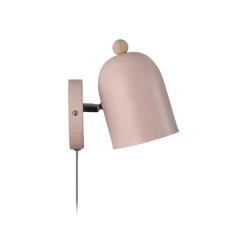 Wandlamp Gaston met snoer en stekker, metaal, rosé