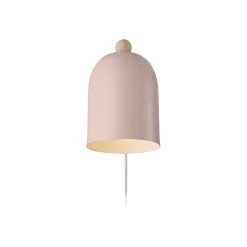 Wandlamp Gaston met snoer en stekker, metaal, rosé