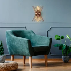 Wandlamp GMN-000010 omhoog/omlaag koper