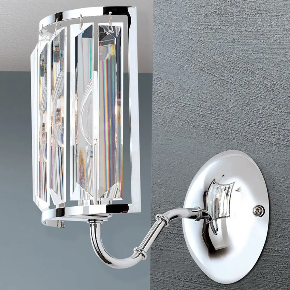 Wandlamp Gstaad met kristalbezetting