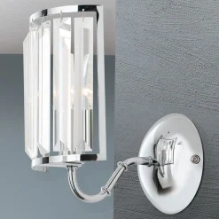 Wandlamp Gstaad met kristalbezetting