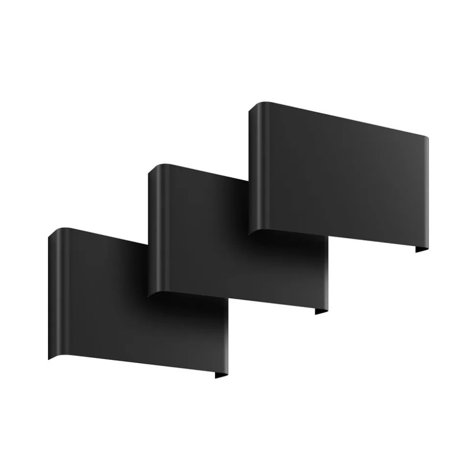 Wandlamp Haga, set van 3, grafiet, G9, up/down, 15 cm hoog