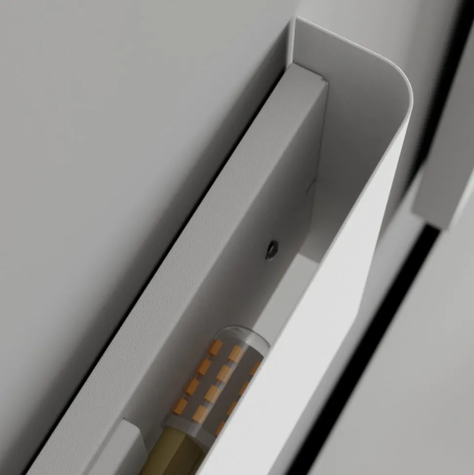 Wandlamp Haga, wit, metaal, G9, up/down, 25,5 cm breed