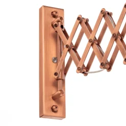 Wandlamp HAP-9082-CPR met schaararm, koper