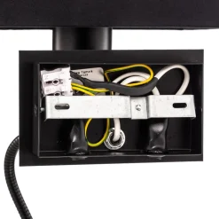 Wandlamp Harry, hoekig, zwart/messing/zwart