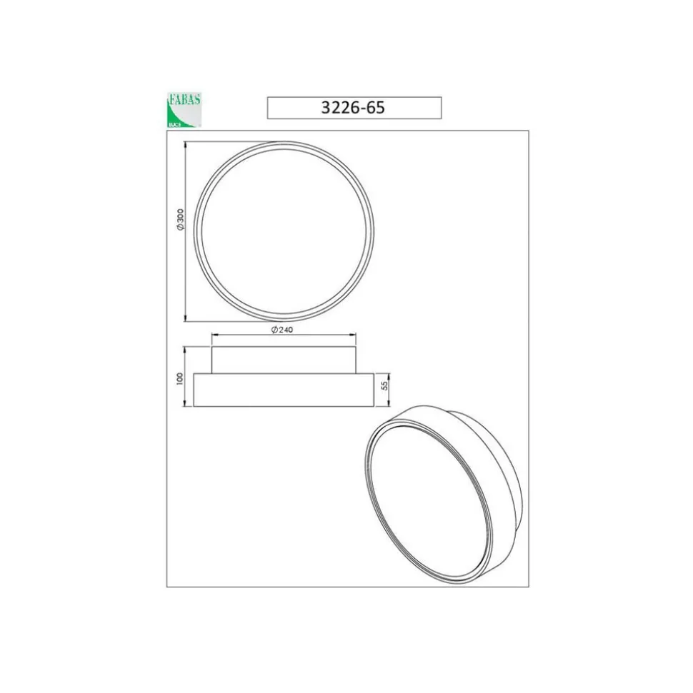 Wandlamp Hatton, Ø 30 cm, sensor, 2 x E27, wit, IP65