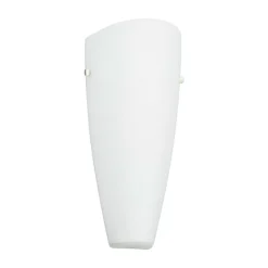Wandlamp Hermine, wit, glas, hoogte 30cm, E27
