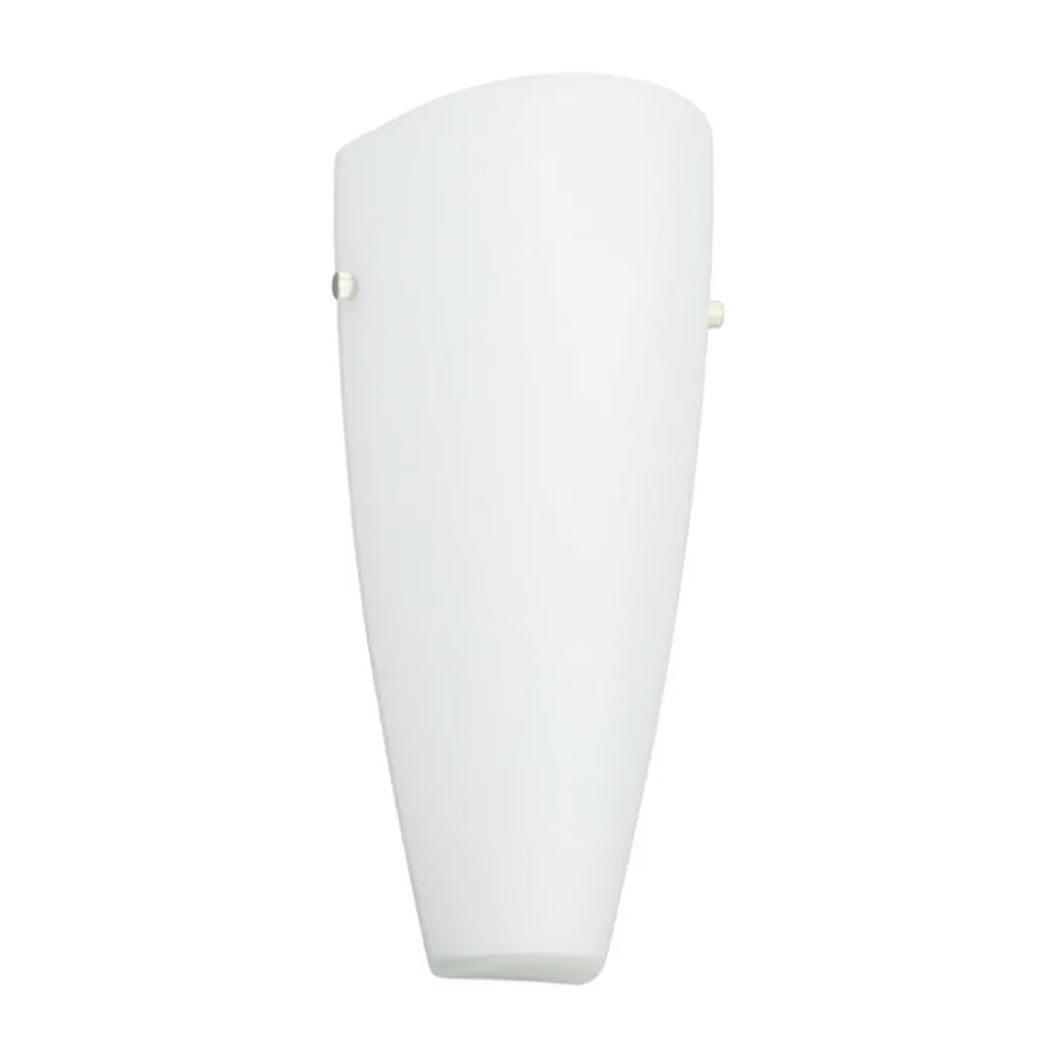 Wandlamp Hermine, wit, glas, hoogte 30cm, E27