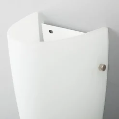 Wandlamp Hermine, wit, glas, hoogte 30cm, E27