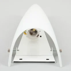 Wandlamp Hermine, wit, glas, hoogte 30cm, E27