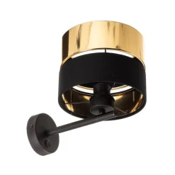 Wandlamp Hilton, zwart/goud