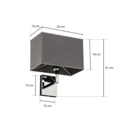 Wandlamp Hotel A, grijs