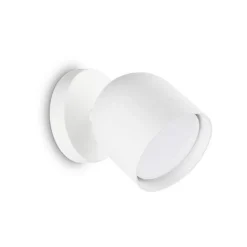 Wandlamp Ideal Lux Dodo, wit, 1-lamp, metaal Ø 8,5 cm