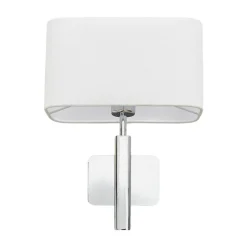 Wandlamp Jettka met stoffen kap en schakelaar