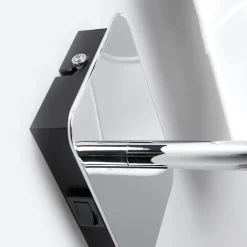 Wandlamp Jettka met stoffen kap en schakelaar