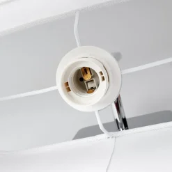 Wandlamp Jettka met stoffen kap en schakelaar