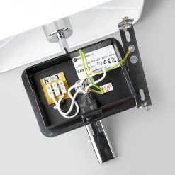 Wandlamp Jettka met stoffen kap en schakelaar