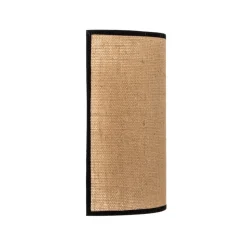 Wandlamp jute &black, naturelbruin, halfronde