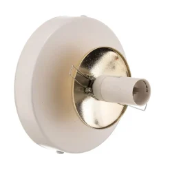 Wandlamp Kiba wit/goud met glazen bol