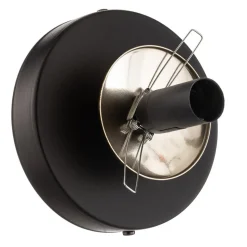 Wandlamp Kiba, zwart/goud, kap glazen bol