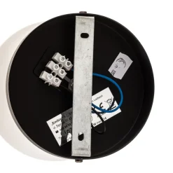 Wandlamp Kiba, zwart/goud, kap glazen bol