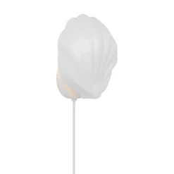 Wandlamp Konchi met kabel en stekker, wit