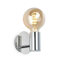 Wandlamp Kosol voor de badkamer, IP44, E27, chroom