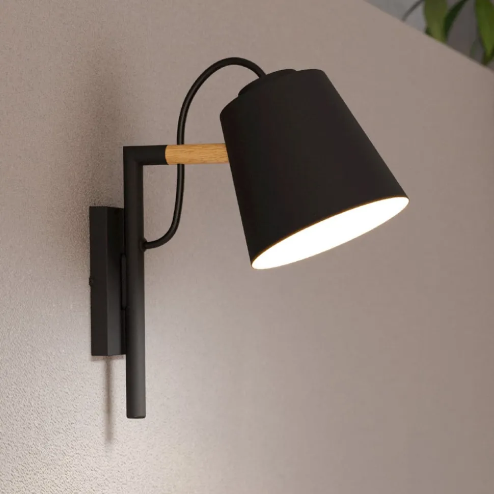 Wandlamp Lacey. Breedte 13,5 cm, staal