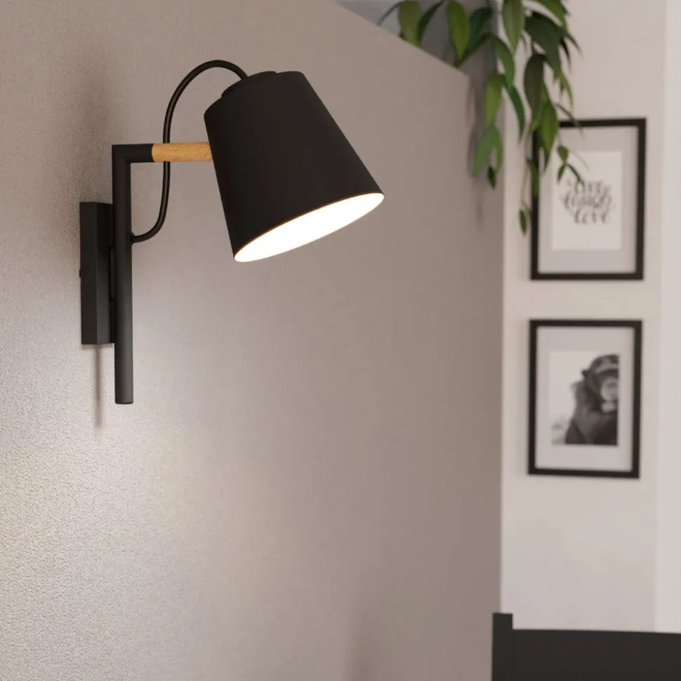 Wandlamp Lacey. Breedte 13,5 cm, staal