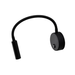 Wandlamp Lagos, 45 cm, zwart, leeslamp, verstelbaar, G9