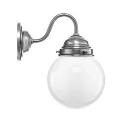 Wandlamp Larry, nikkel mat