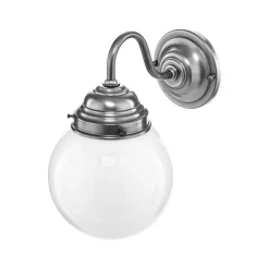 Wandlamp Larry, nikkel mat